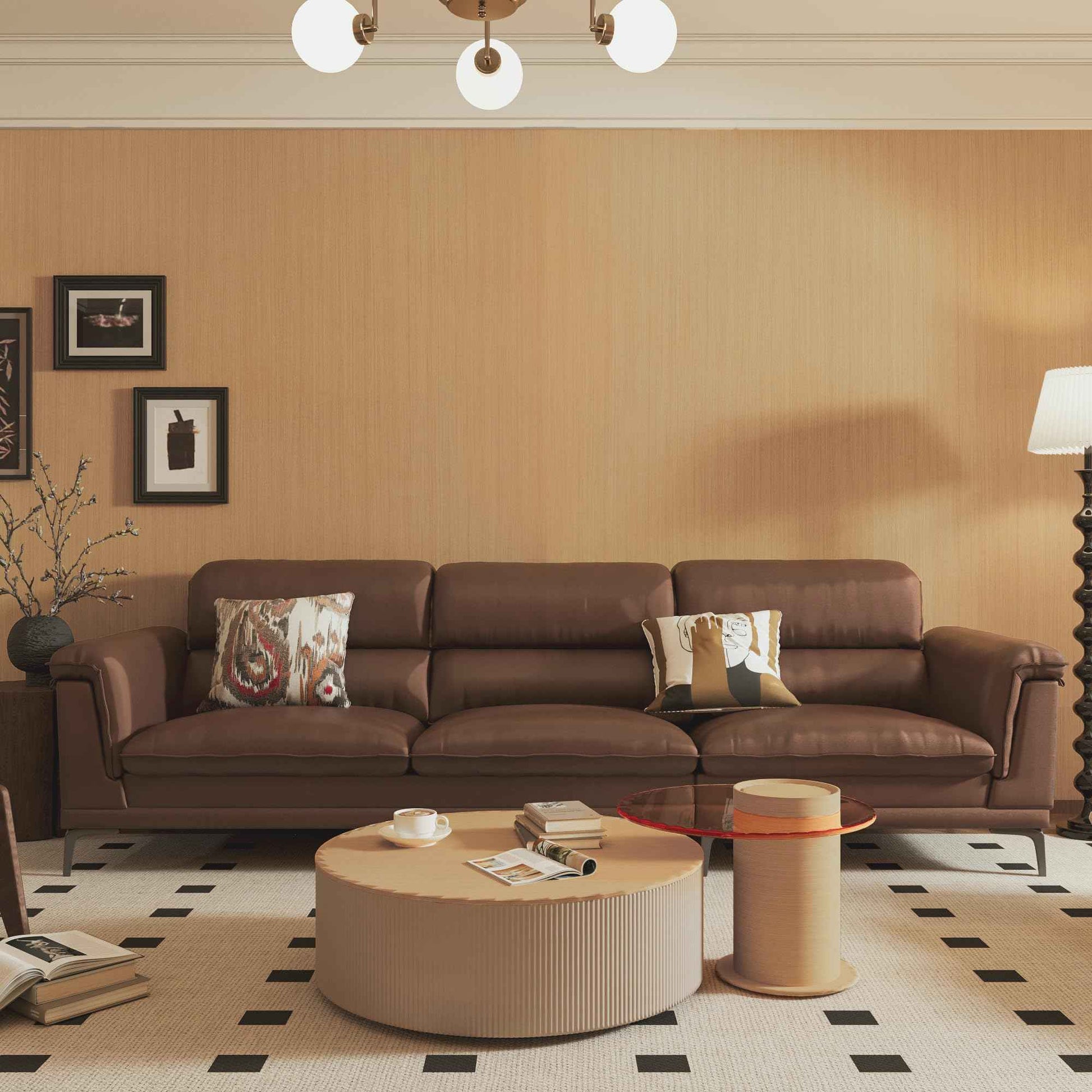 Light Brown Wood Contact Paper Thick Oak Wood Wallpaper Peel and Stick 31.5"x354" Waterproof Removable Faux Wood Grain Vinyl Wrap for Cabinets Drawers Counter Top Covers Wood Wall Paper for Walls