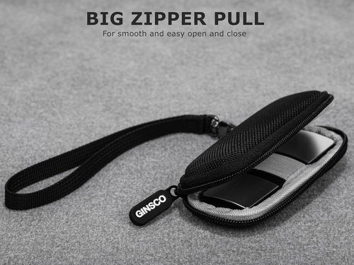 Ginsco Hard Shell Case for KardiaMobile 1-Lead EKG Monitor - Durable 1680D Oxford Travel Pouch with Strap