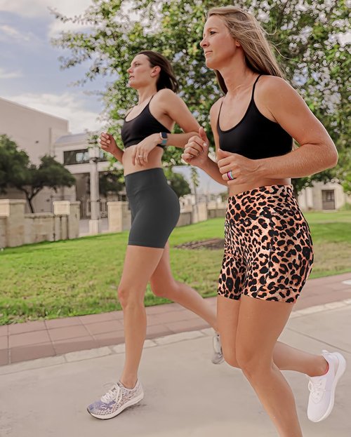 FULLSOFT Biker Shorts for Women - High Waisted Tummy Control with Pockets | 4 Pack for Yoga, Gym, Running