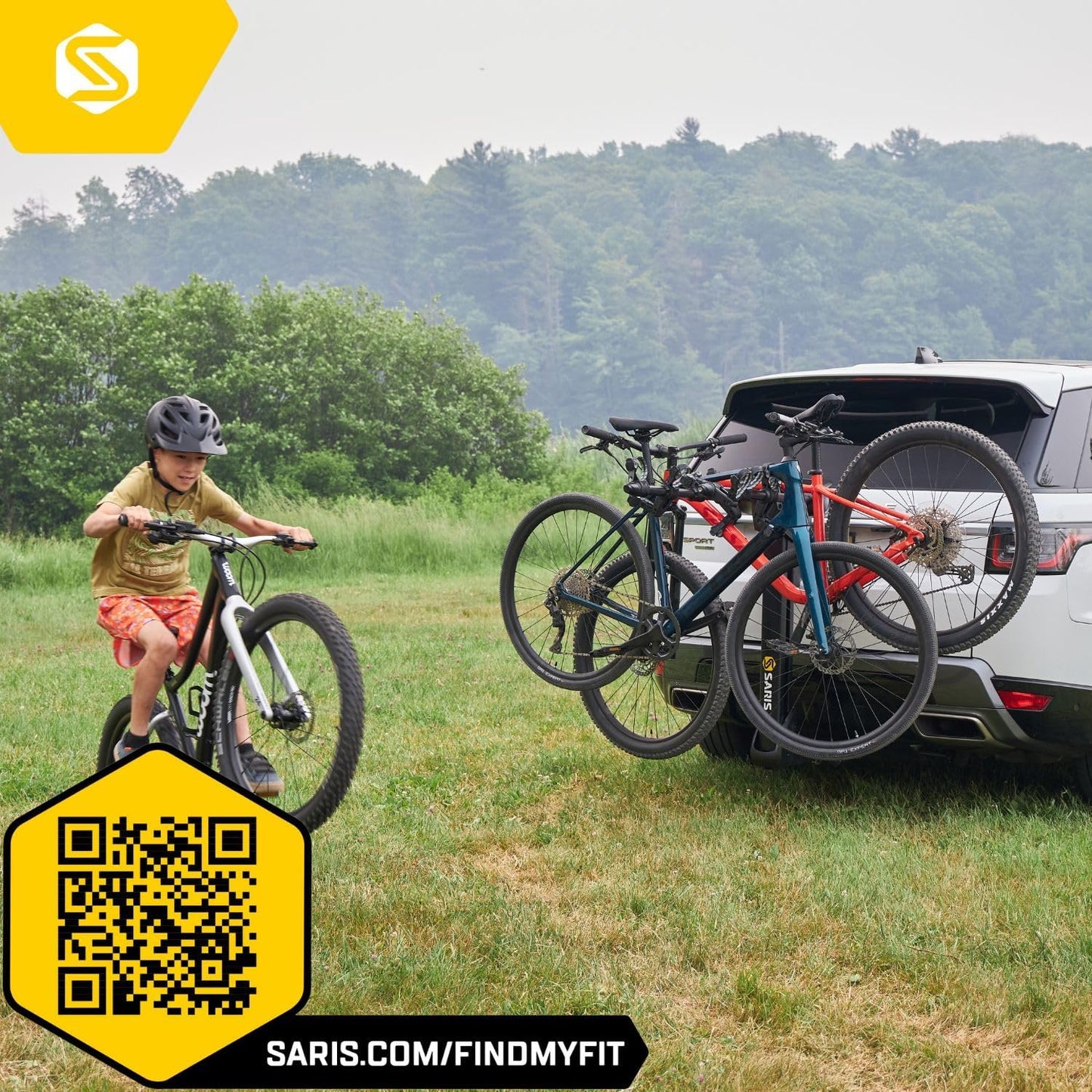 Saris Glide EX Bike Rack - Easy Hitch Installation | Fits 2 Bikes, Adjustable Design