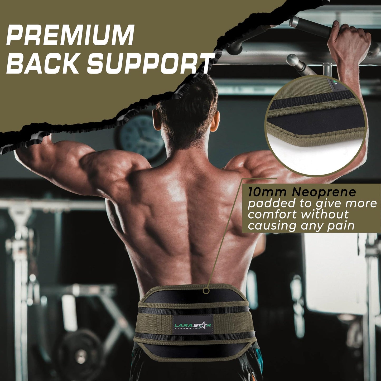 Dip Belt for Weightlifting, Weight Belt for Pull-Ups, Powerlifting, Squats, and Bodybuilding – Heavy-Duty Steel Chain, Neoprene Support, Lifts up to 650 lbs.