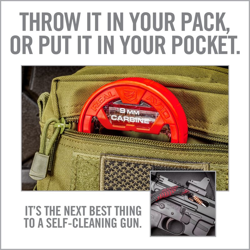 Real Avid Bore Boss Gun Cleaning System | Rapid Pull Through Barrel & Bore Cleaning Cable with Integrated Brush & Mop for Quick & Mess Free Gun Cleaning
