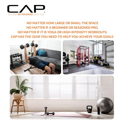 CAP 15 lb Adjustable Dumbbell – Compact Cast Iron Weight with Black Handle - Pair