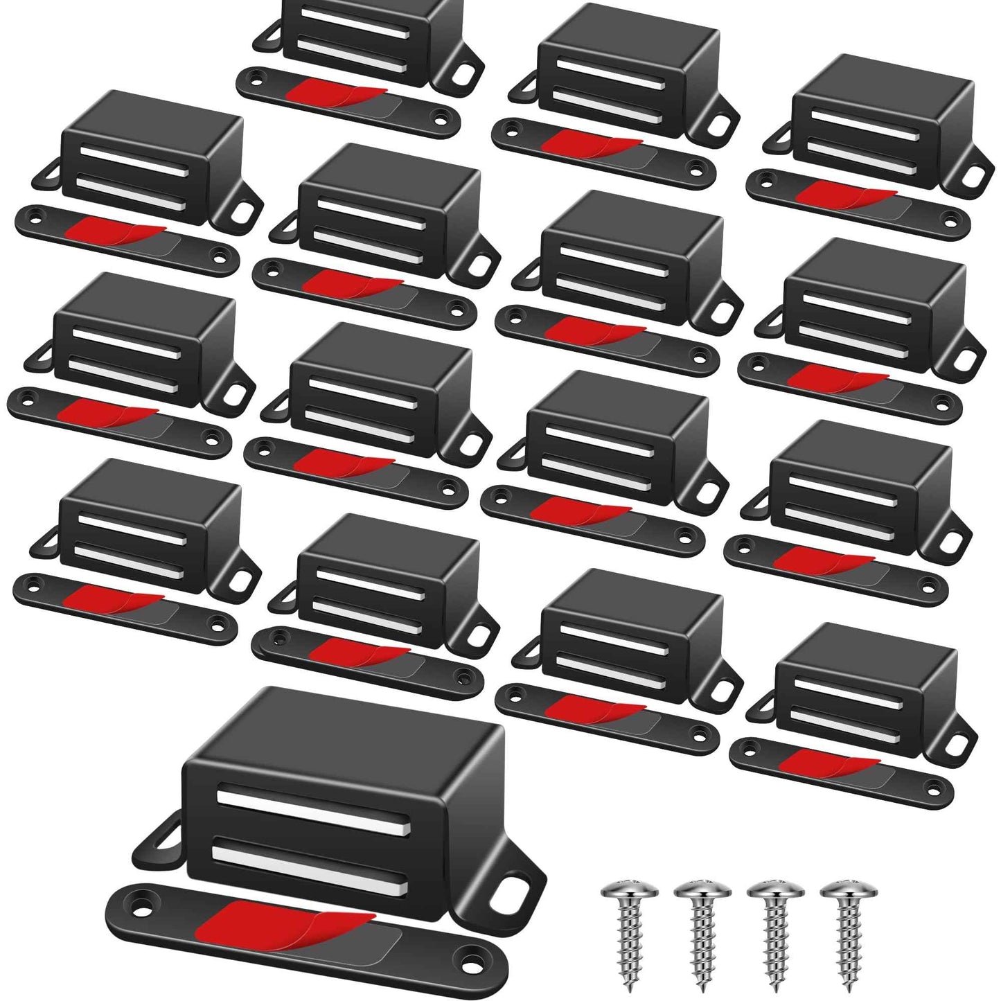 Blifula Cabinet Magnetic Catch 16 Pack Cabinet Door Magnetic Catch with Screws Drawer Magnet Latch Magnetic Closures for Sliding Door Closure Kitchen Closet Closer