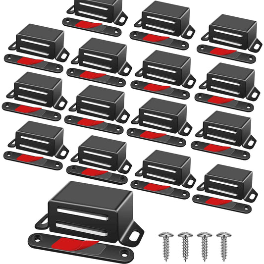 Blifula Cabinet Magnetic Catch 16 Pack Cabinet Door Magnetic Catch with Screws Drawer Magnet Latch Magnetic Closures for Sliding Door Closure Kitchen Closet Closer
