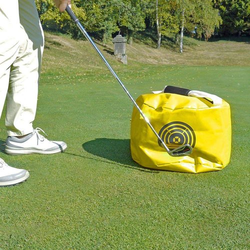 TuhooMall Hitting Bag Golf Impact Power Smash Bag Swing Training Aids Waterproof Durable (Yellow)