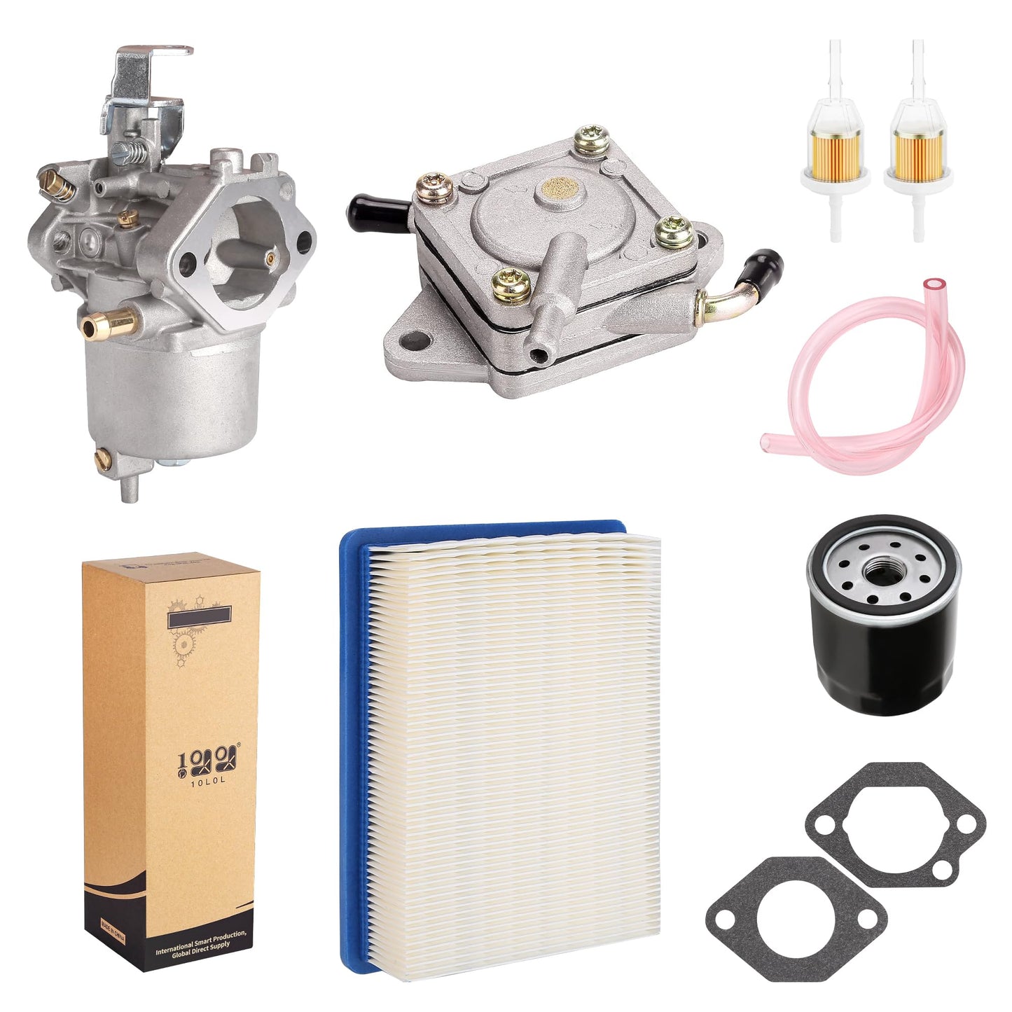 10L0L Golf Cart Carburetor Fuel Pump Tune Up Kit for Club Car DS Precedent Carryall FE290 Gas Engine 1992-Up | Replaces OEM 101805601 101905601 1016438 1016439 1016440 1016441 1016478 17561