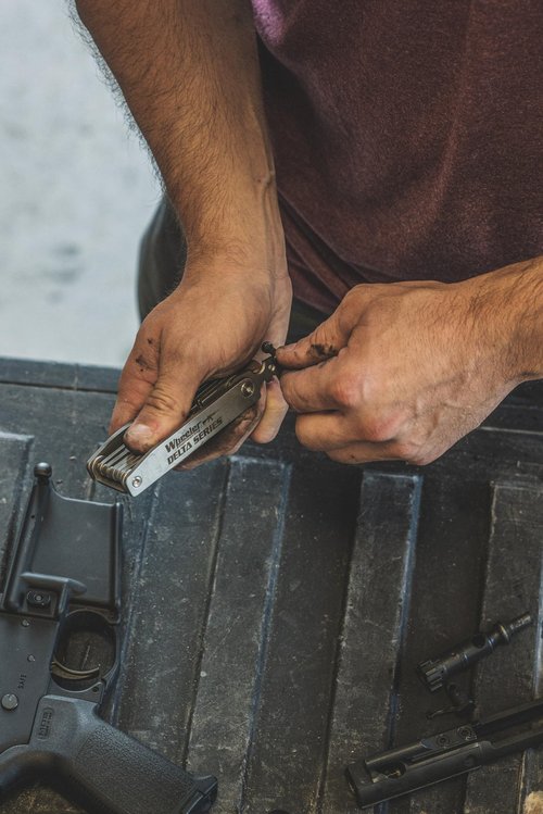Wheeler Compact Multi-Tool for Tactical Rifles Gunsmithing Cleaning Rebuild and Maintenance with Nylon Belt Sheath for Convenient Carry