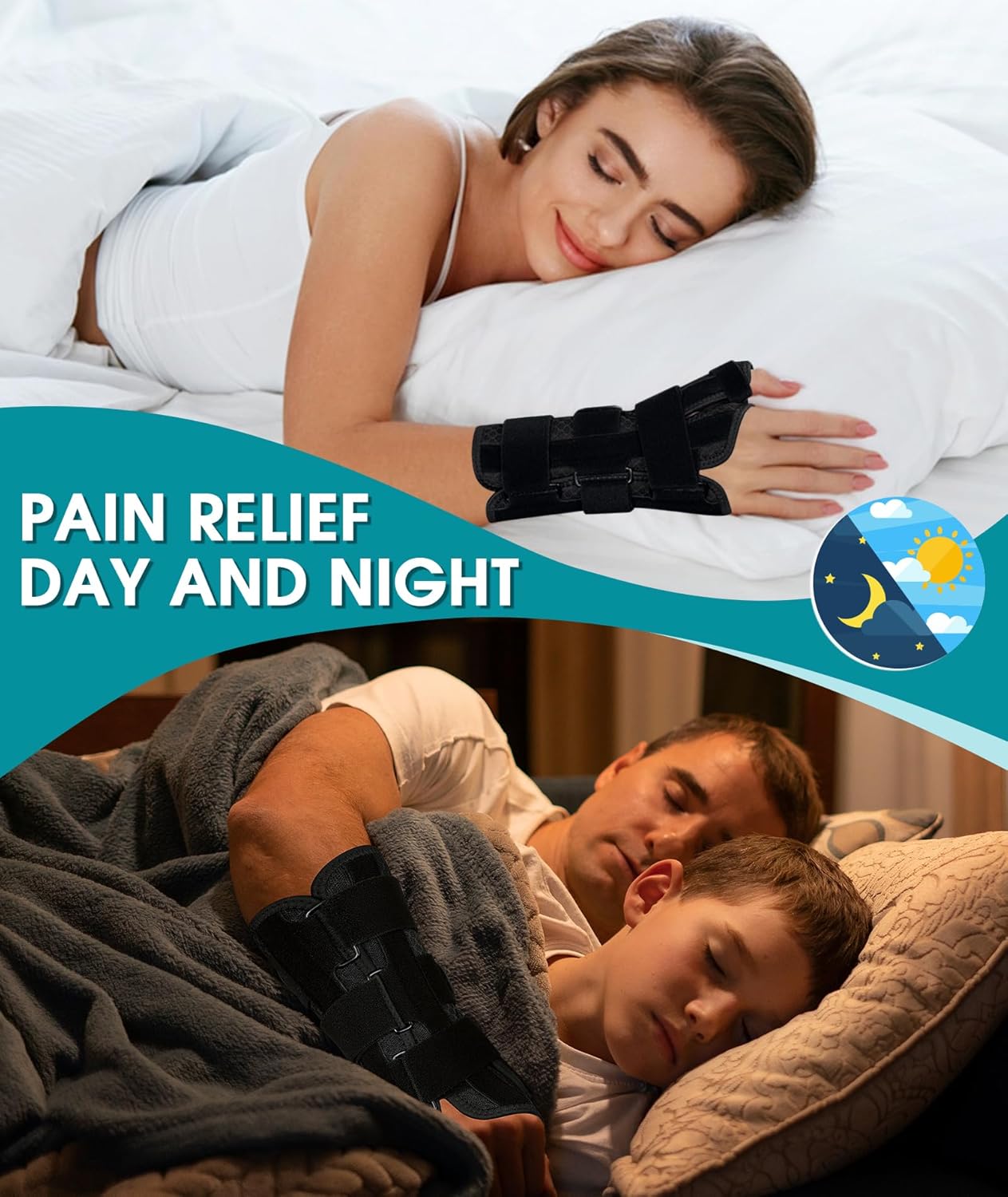 Oyakin Wrist Brace - Thumb Support for Carpal Tunnel & De Quervain's | Left Hand, Adjustable Fit