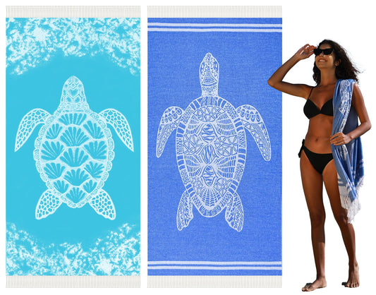 Widdonen Turkish Beach Towel,Extra Large 79x36,4 Pack,Quick Dry,Compact