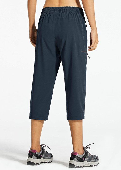Libin Women's Capri Pants - Lightweight Quick-Dry Cargo Design with Zipper Pockets | Ideal for Hiking & Travel