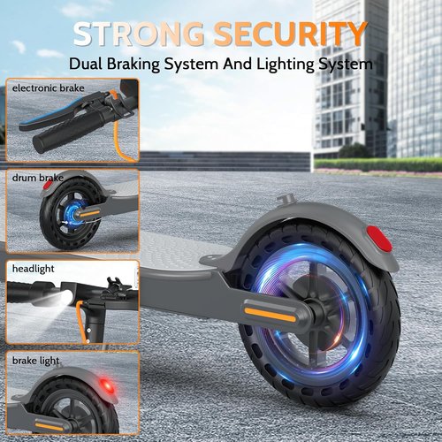Aovowheel Electric Scooter - High-Speed Folding E-Scooter with Long Range & Solid Tires | 250W-500W Motor