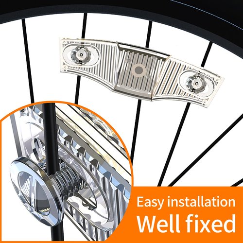 Bike Wheel Lights Rechargeable 2pcs, Bike Spoke Light Weatherproof, Adults Kids Bicycle Lights for Wheels 7-Color Variable, Motion Sensor,Fit of Bicycle (2)