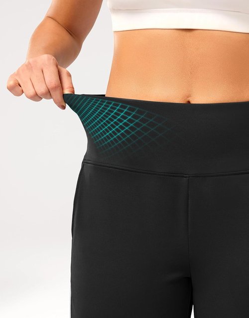 G Gradual Women's Bermuda Shorts - High-Waisted Knee-Length Capris with Pockets | Athletic Casual Style