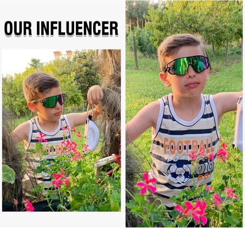 DUCO Kids Sunglasses - Lightweight TR90 Frame UV400 Protection | Youth Baseball Cycling Shades for Boys & Girls