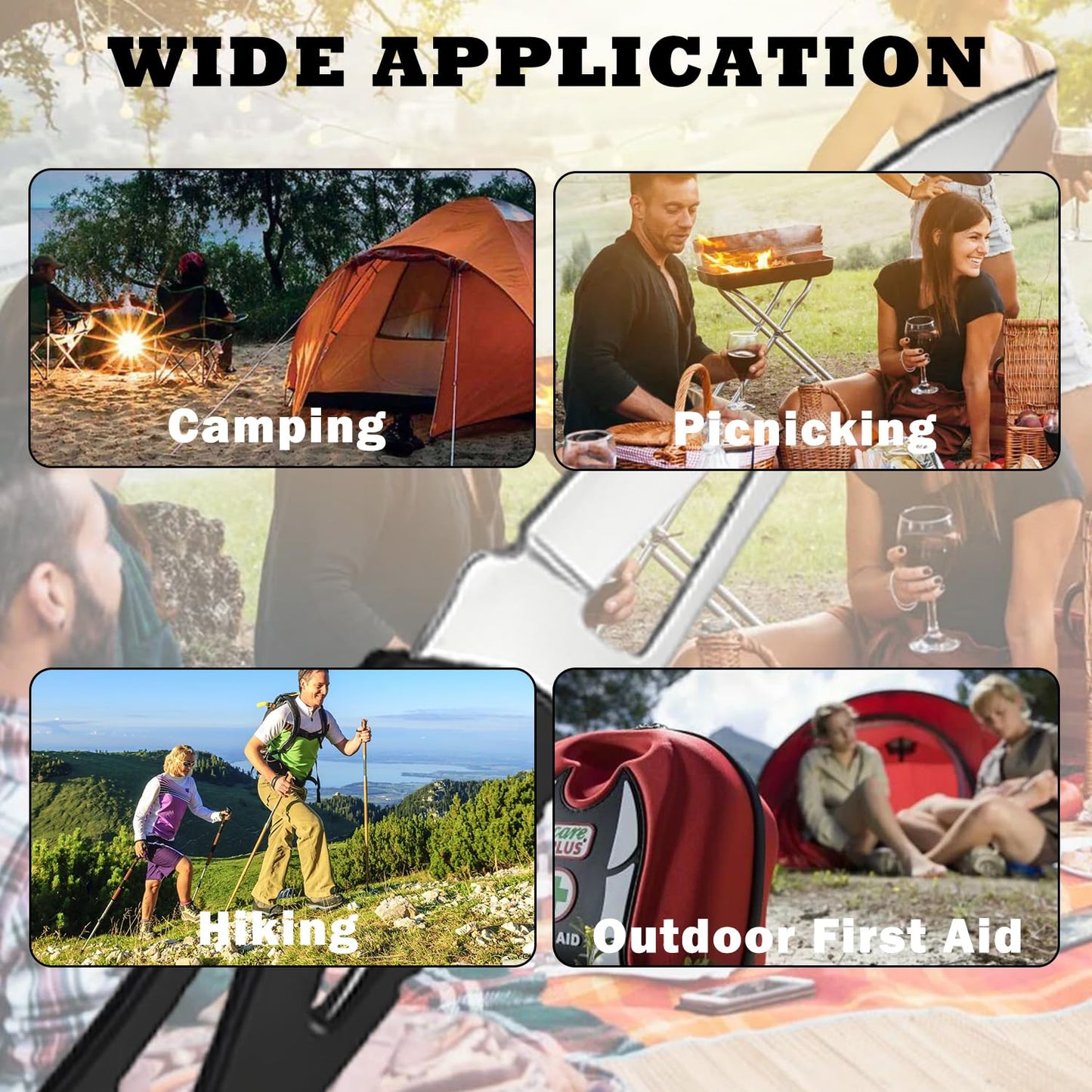 Daemson 4PCS Folding Knives with Keychain Ring, Compact Stainless Steel Pocket Knives, Small Pocket Knife for Outdoor, Camping, Survival, and Everyday Carry (Black, Silver, Blue, Green)