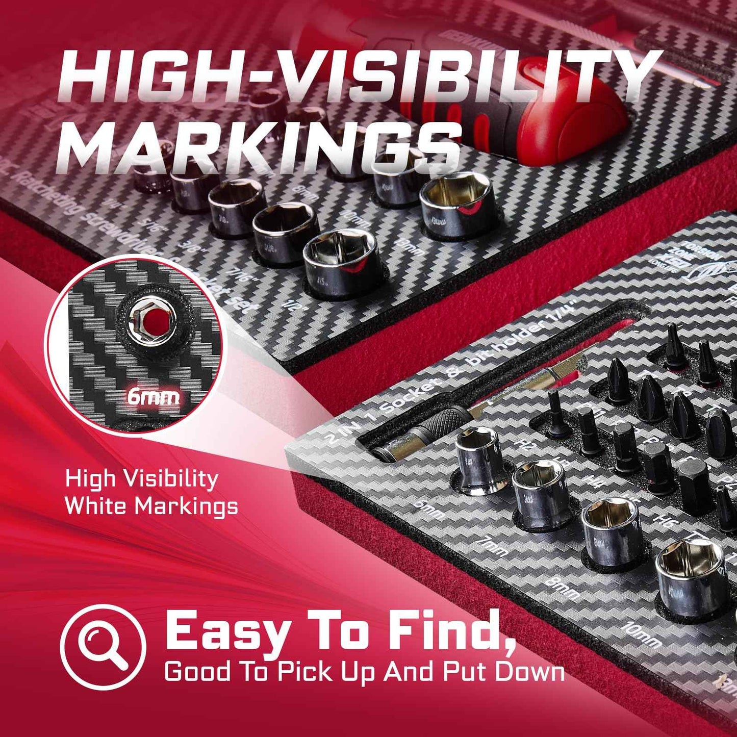 Geinxurn 42Pieces Impact Screwdriver Bit & Socket Set with Mini Ratcheting Wrench, 30Pcs Impact S2 Screwdriver Bits Set, 5Pcs SAE & Metric Sockets and 2-In-1 Bit Extension Holder Repair Tools