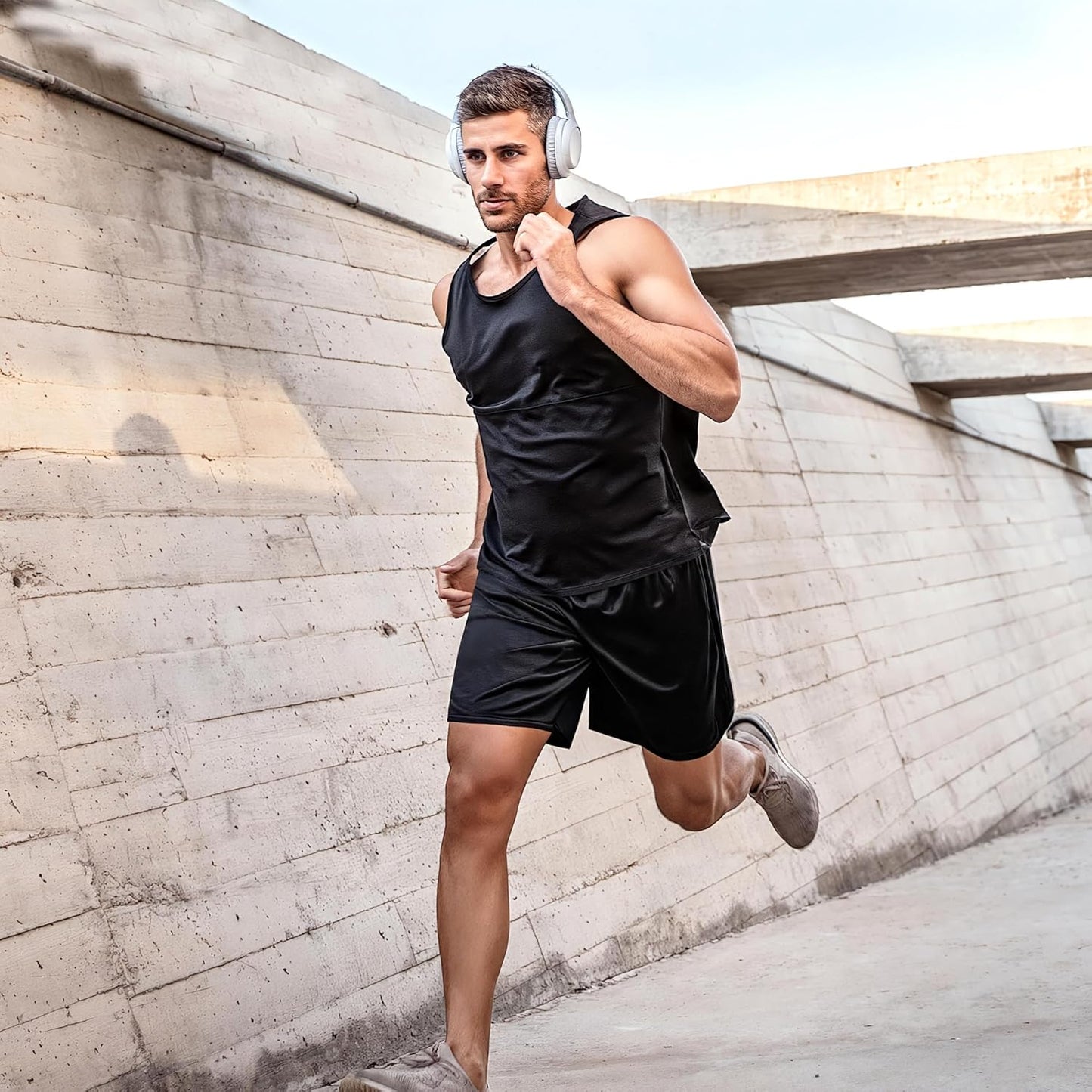 Skiennix Men's Athletic Shorts - Quick Dry Activewear with Pockets & Elastic Waistband | Comfortable Fit