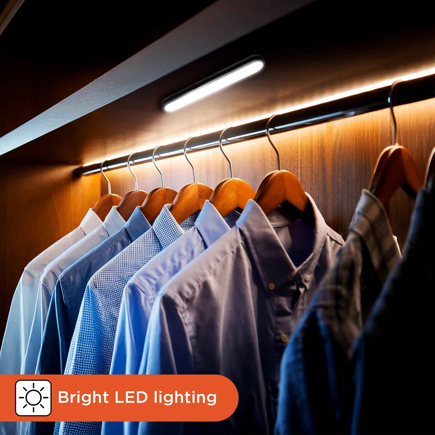 BLACK+DECKER 2-Pack 160LM LED Light Bars, Touchless Motion Sensor, Magnetic Mount, Powered with AAA Batteries, Slim and Portable Design to Brighten Indoor Rooms, Closets, Garages, Shelving (2-Pack)