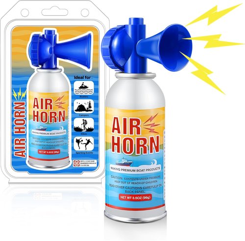 Large Air Horns 3.5oz - 122dB Loud Marine Safety Horns | Essential Boat Accessories for Camping & Hiking