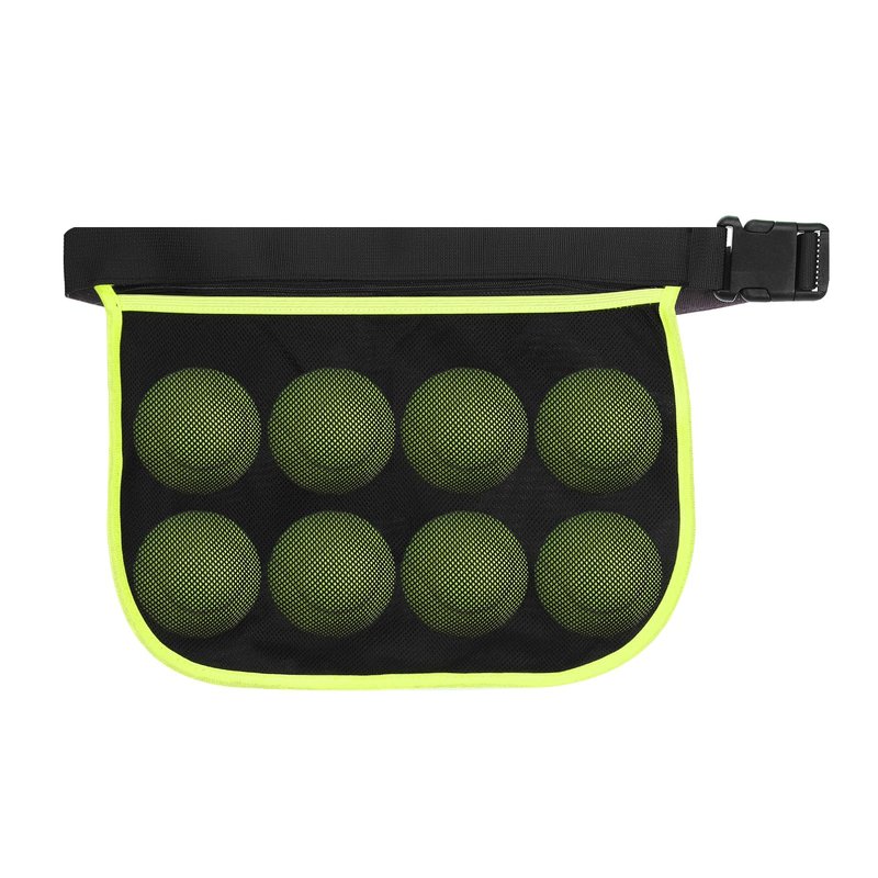 PATIKIL Tennis Ball Band Holder, Adjustable Pickleball Waist Pouch Ball Holder Waist Bag for Holding 8 Pickleball or Tennis Balls, Fluorescent Green (NO Balls)
