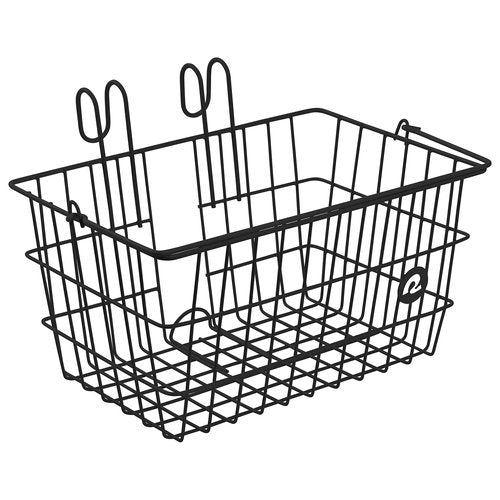 R﻿etrospec Apollo-Lite Lift-Off Front Bike Basket, Lightweight Steel ﻿with Integrated Detachable Hooks and Built-in Handle for Easy Assembly and Portability
