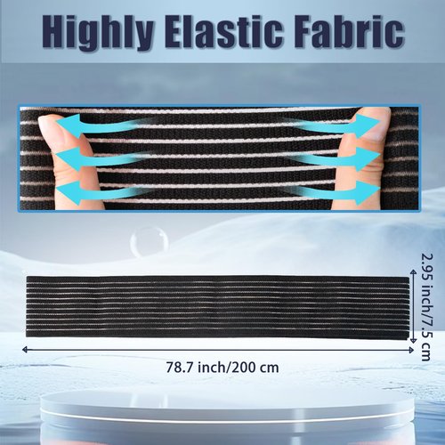 Zuscot 2 Pcs Hamstring & Thigh Compression Wraps, Adjustable Thigh Compression Braces, Quad Support for Men and Women, Versatile Compression Bandages for Knee, Calf, Arm