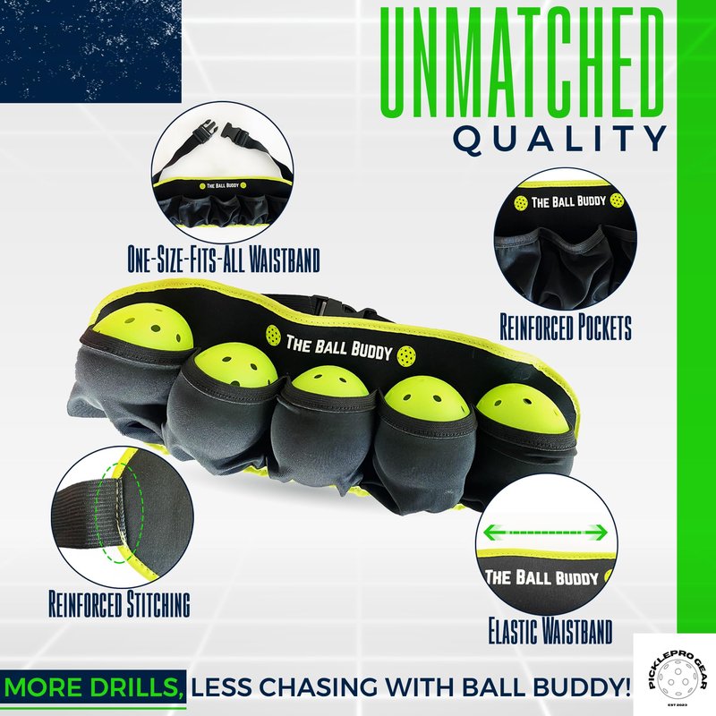 Premium Pickleball Ball Buddy – Hands-Free Training Aid + Free Keychain