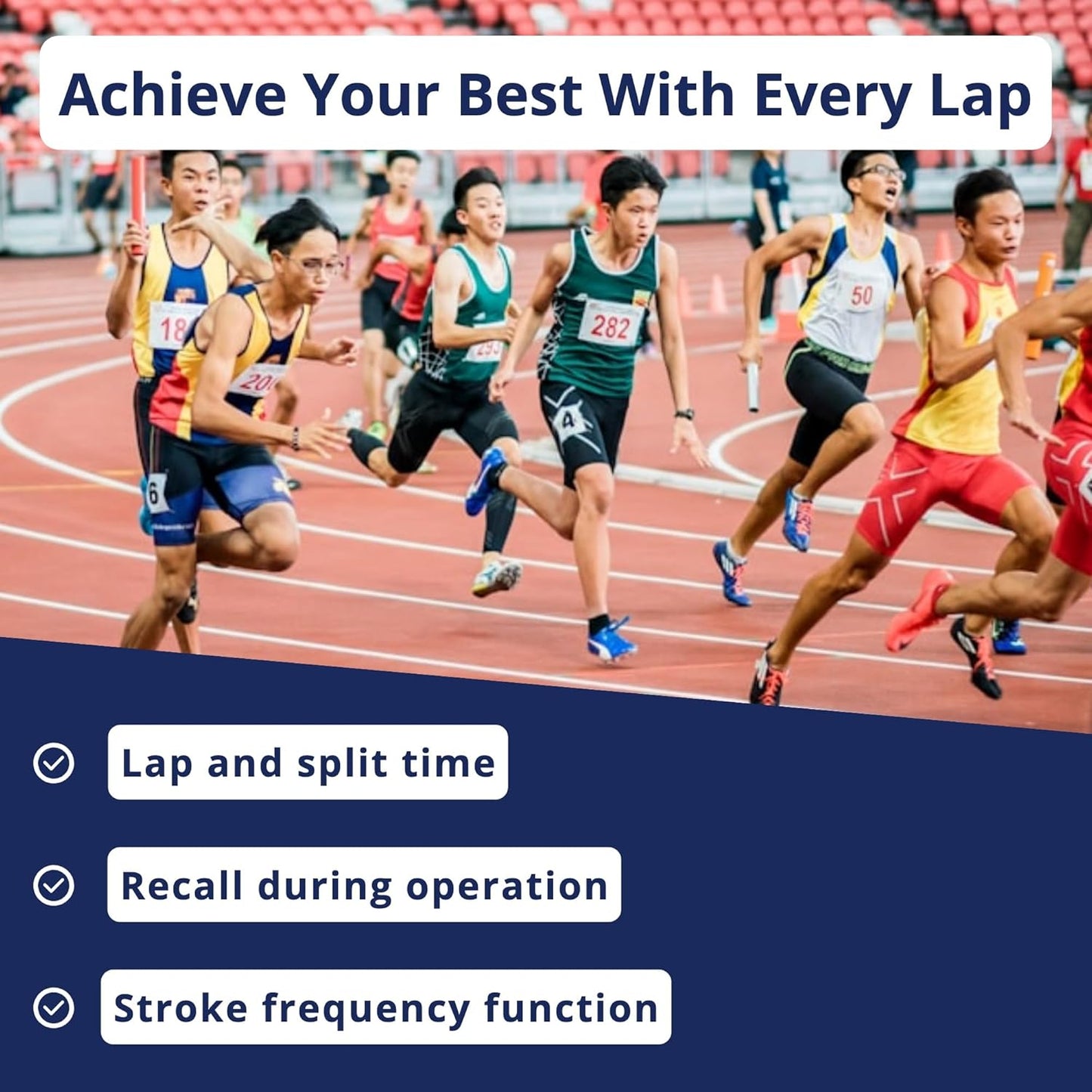 Ultrak 100 Lap Memory Timer - Accurate Timing Solution for Athletes | Bright Yellow Design