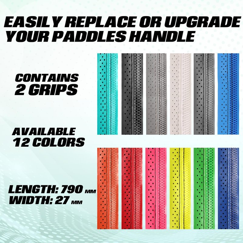 AMA SPORT Pickleball Paddle Grip Tape 2 Pack Pickleball Overgrip Replacement Grip Wrap for Pickleball Rackets Anti-Slip Grip Ridge Easy Installation and Long-Lasting Performance (Blue)
