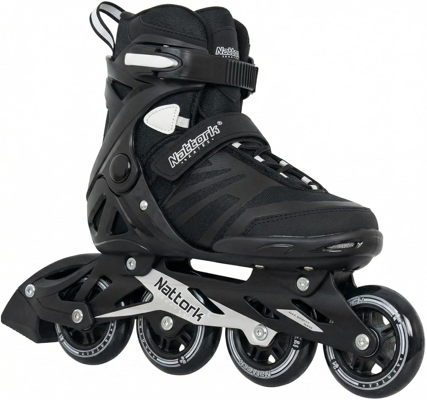 Nattork Inline Skates for Adults - Fitness Blades with Aluminum Frame & Breathable Mesh | Smooth PU Wheels