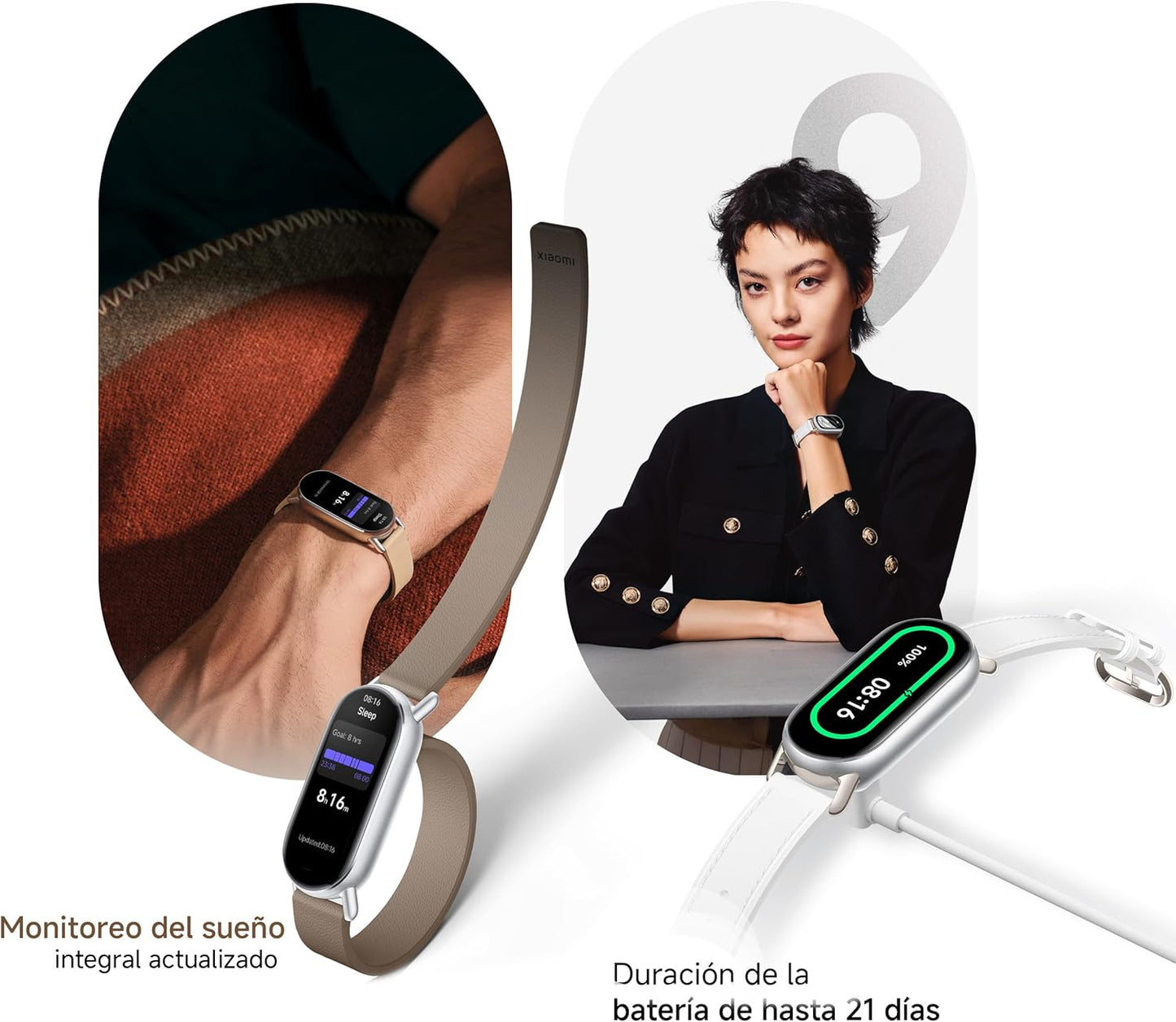 XIAOMI Smart Band 9 | 1.62" AMOLED Display | 233 mAh Battery | 21 Days Battery Life | 150+ Workout Modes | 50M Water Resistant - Arctic Blue