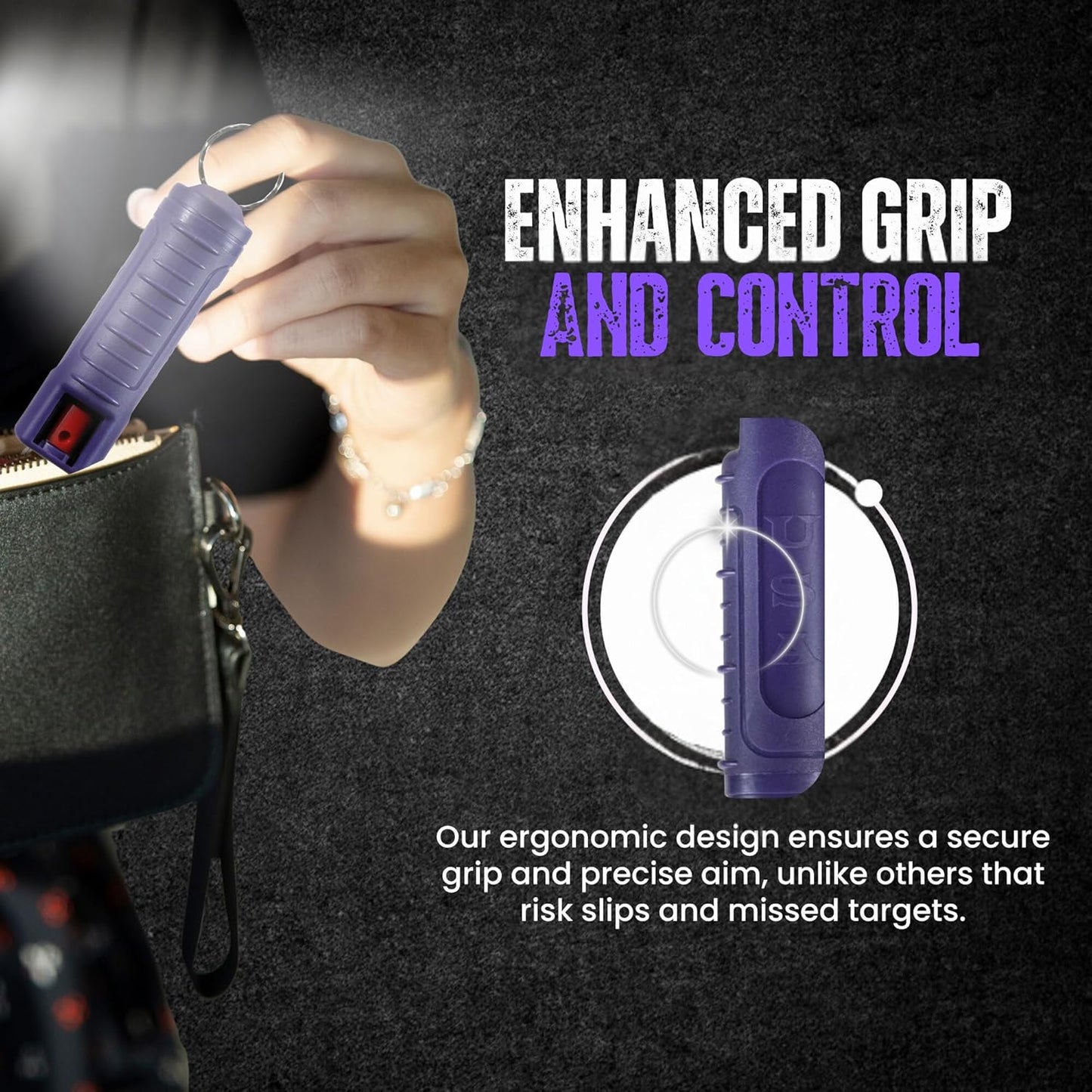 Police Magnum Keychain Pepper Spray - Tactical OC Self Defense with Clip Holder | Compact & Safe for Men & Women