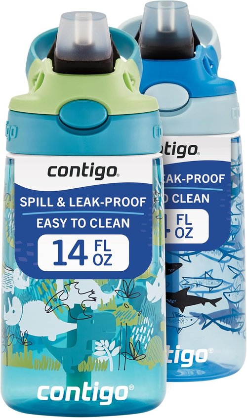 Contigo Aubrey Kids Water Bottle - Leak-Proof Design | Fun Colors for Active Children