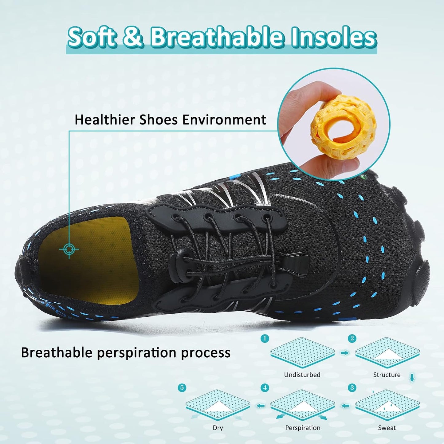 Ziitop Water Shoes - Anti-Slip Barefoot Swim Shoes for Men & Women | Quick Dry, Lightweight, Ideal for Beach & Outdoor Activities