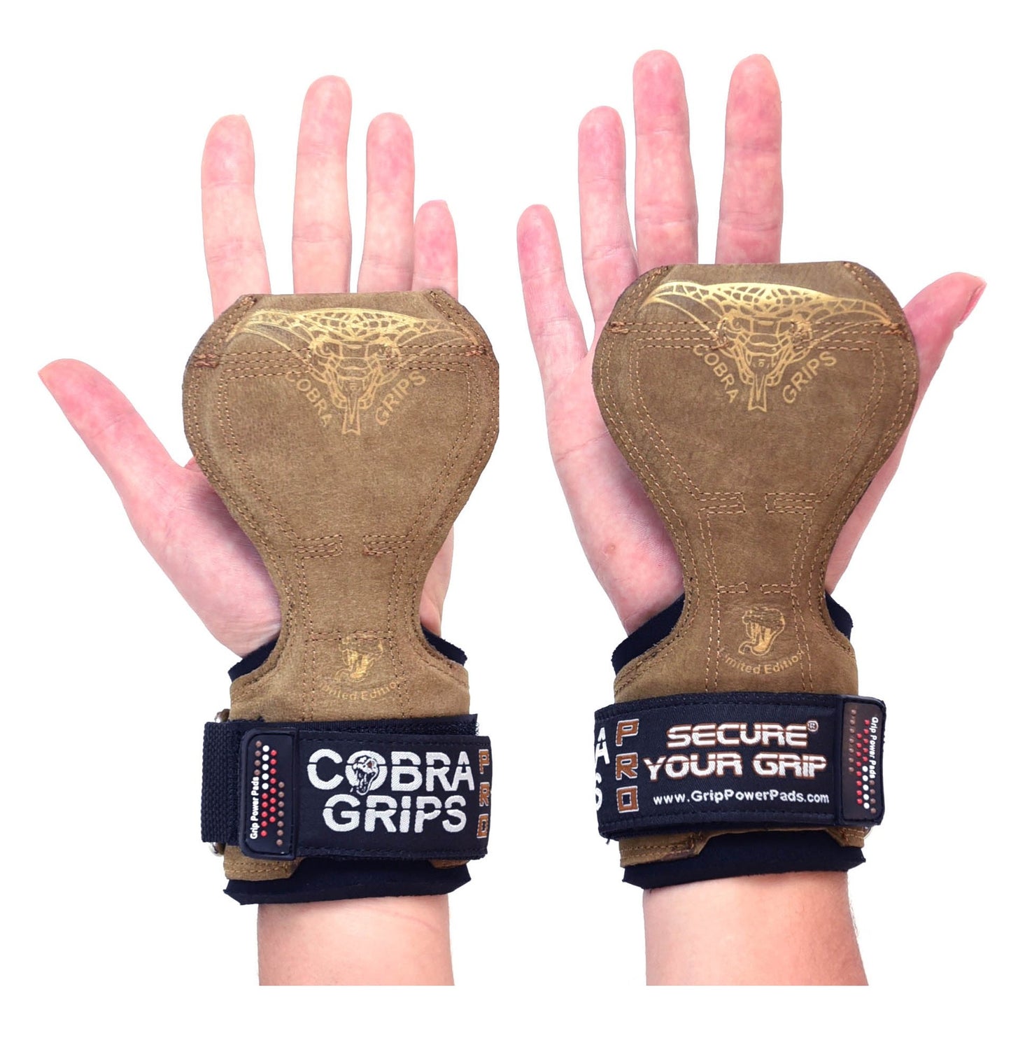 Cobra Grips FIT Leather Weight Lifting Gloves Heavy Duty Straps, Alternative to Power Lifting Hooks, Power Lifting For Deadlifts With Built in Adjustable Neoprene