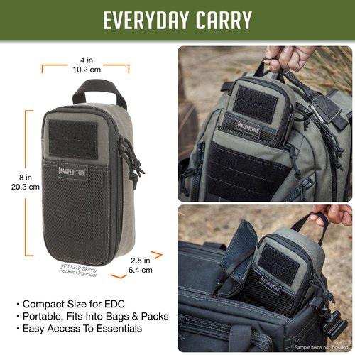 Maxpedition Skinny Pocket Organizer, Wolf Gray, one Size (PT1312W)