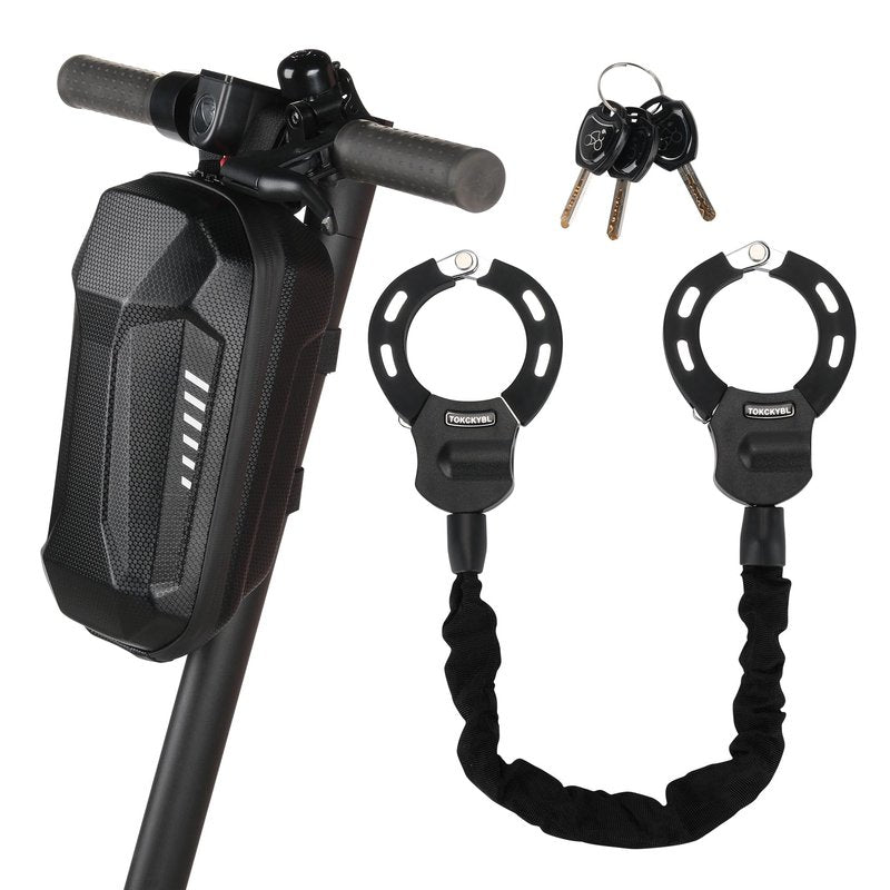 TOKCKYBL Heavy Duty Electric Scooter Lock with Scooter Bag - 8mm Anti-Theft Chain Lock, 94cm Weatherproof Security for E-Scooters, E-Bikes, Motorcycles