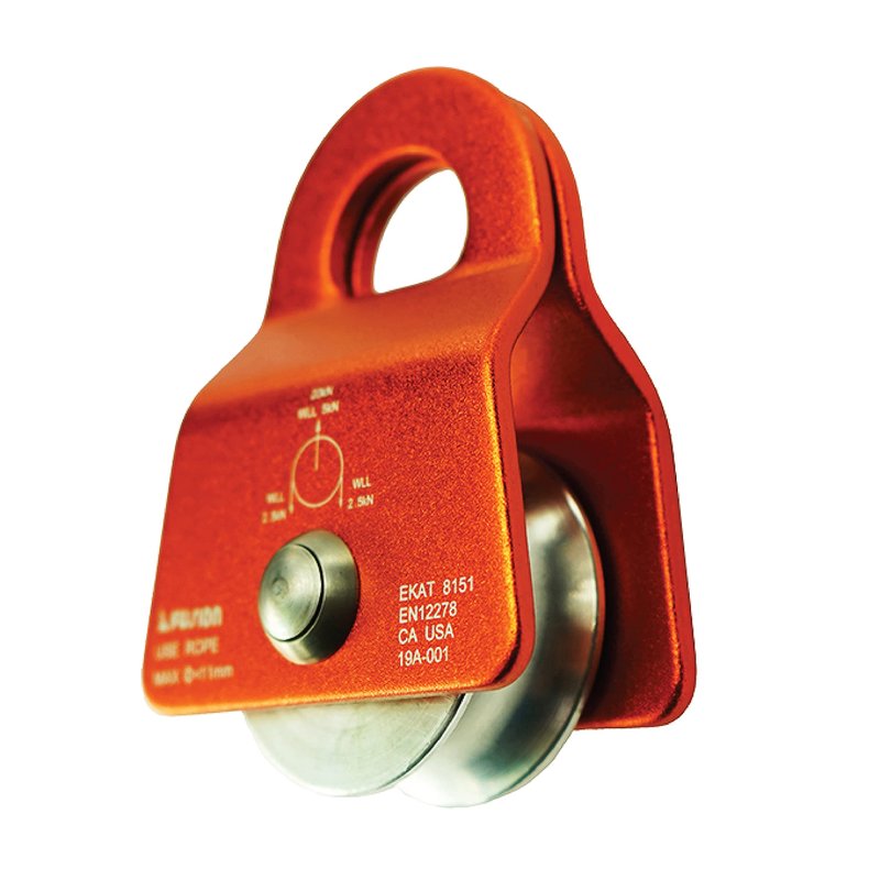 Fusion Climb Mirco Aluminum Side swing Pulley, Single pulley 20kN for backyard Zipline, Trolly, Climbing Rescue, Rigging Arborist TAA approval