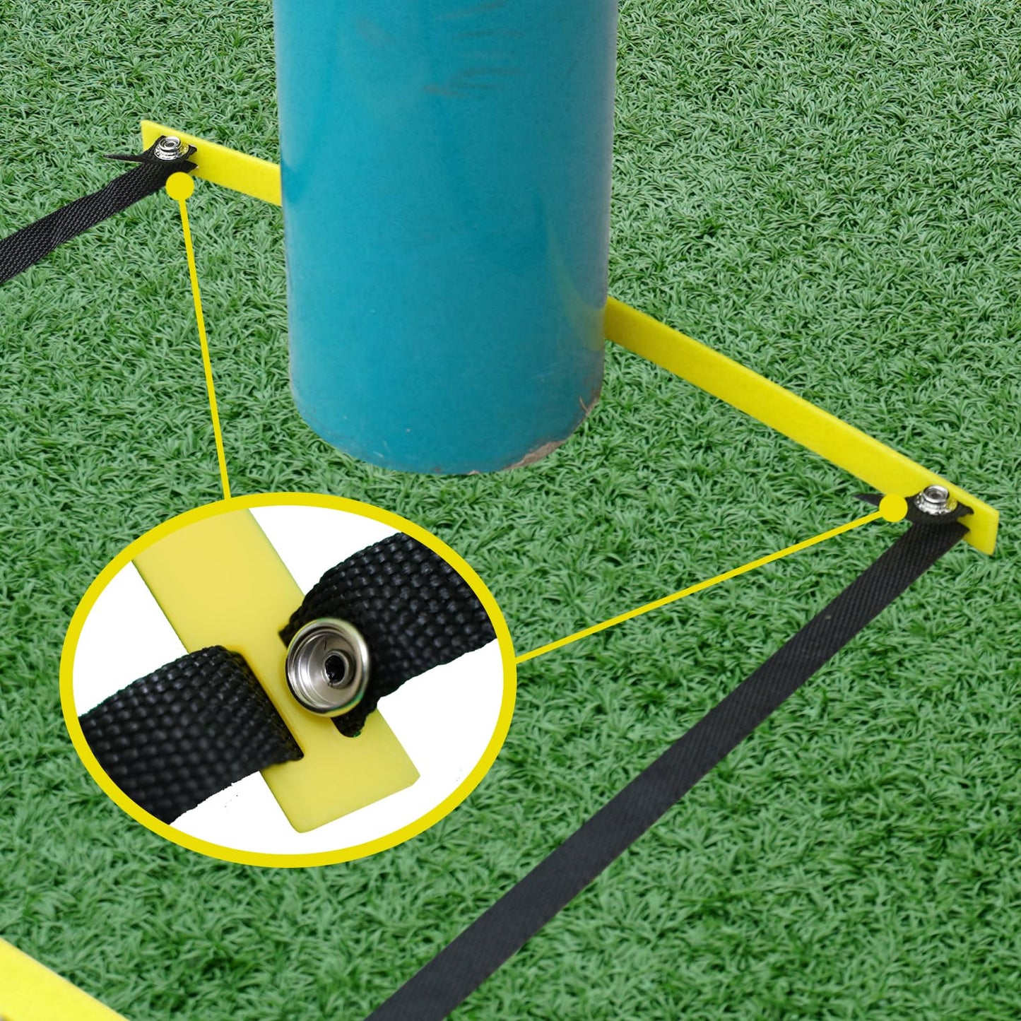Tubsalah 20ft Adjustable Agility Ladder with Carry Bag Training Equipment for Footwork Drills