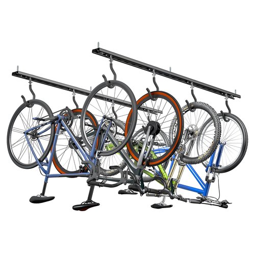 EVERHANGER Ceiling Bike Storage Racks for Garage, Indoor Bike Storage Hanger with Adjustable Bike Hooks for 4 to 8 Bikes