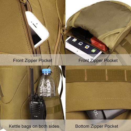 ArcEnCiel 15L Tactical Motorcycle Backpack - Durable Rucksack for Outdoor Camping & Trekking