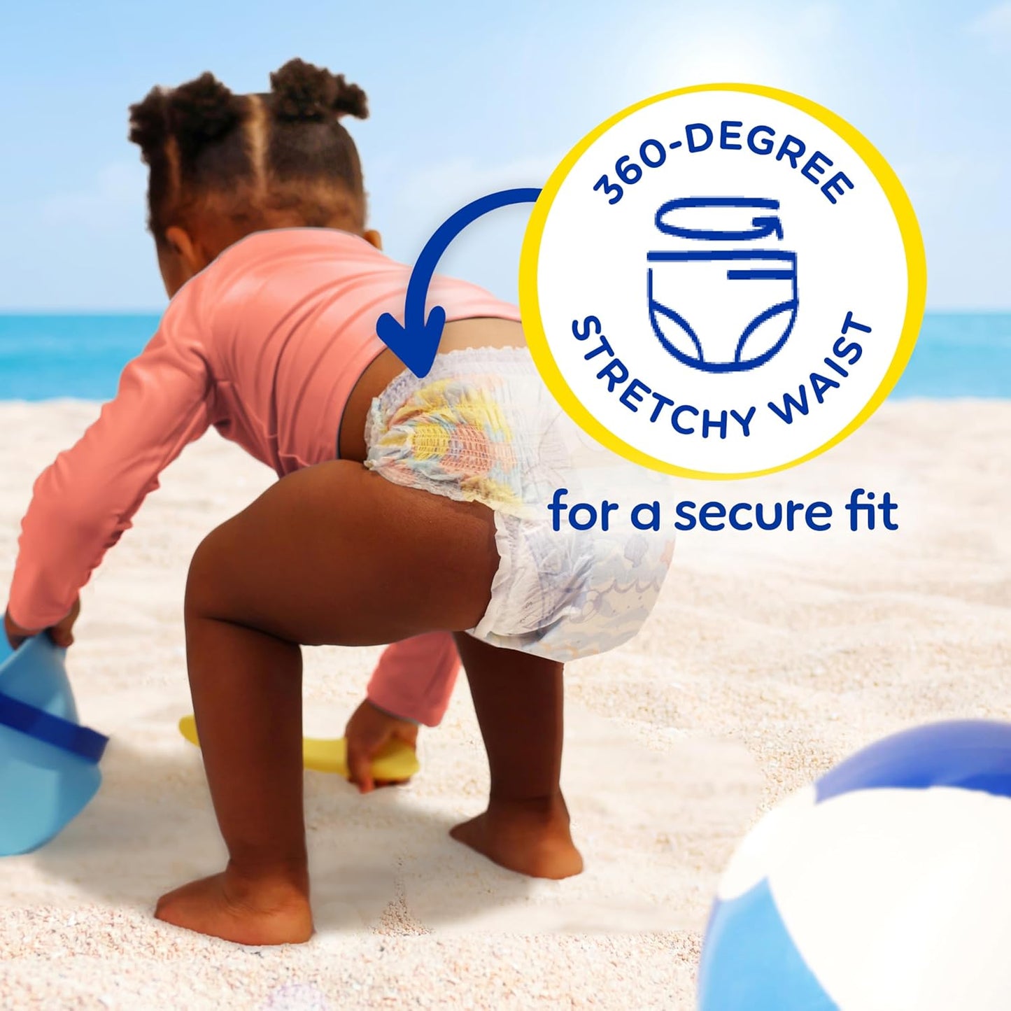 Pampers Swim Diapers - Splashers - Gap-Free Disposable Baby Swimming Pants, Size 2-3, 20 Count