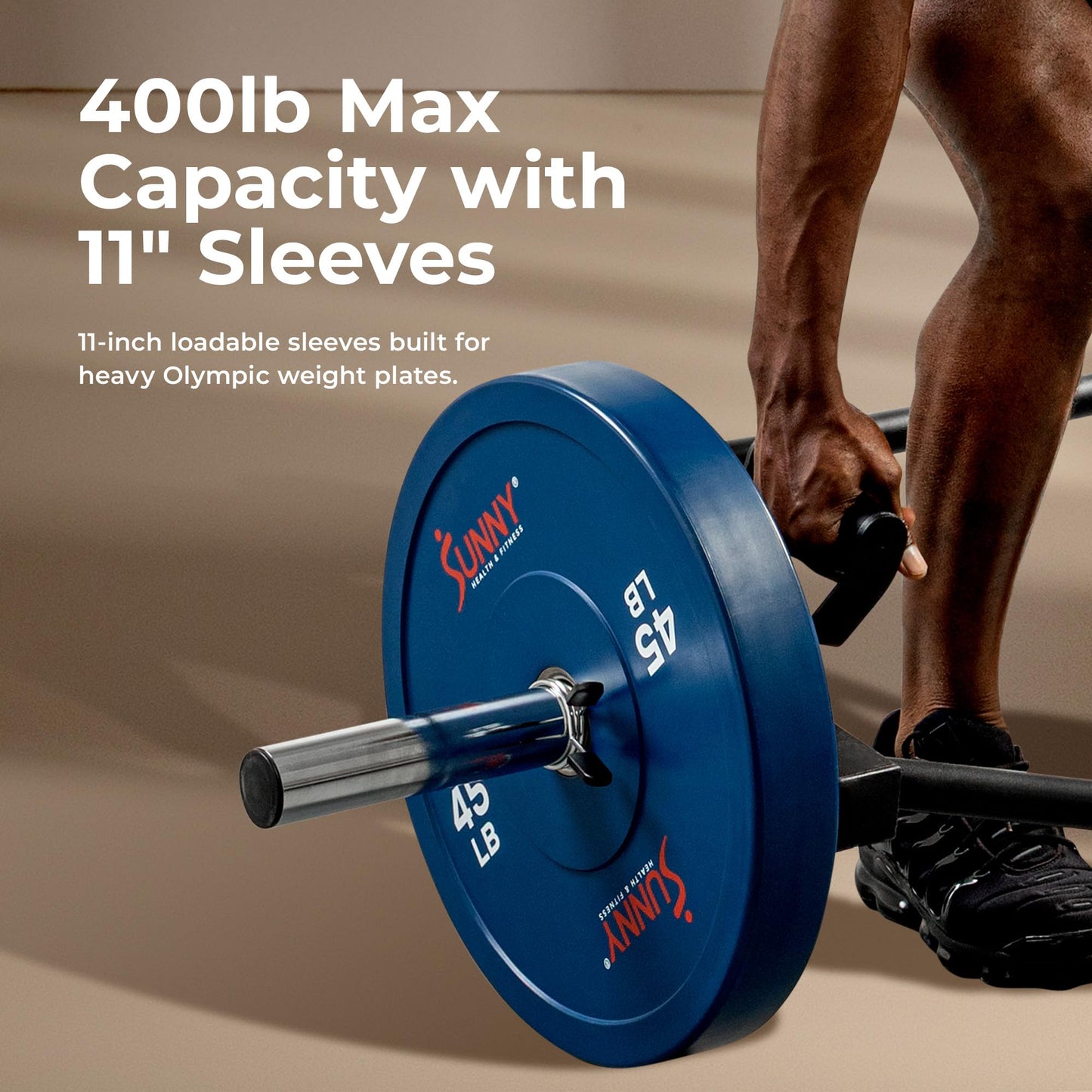 Sunny Health & Fitness Olympic Hex Trap Bar, Swivel Handles for Deadlifts