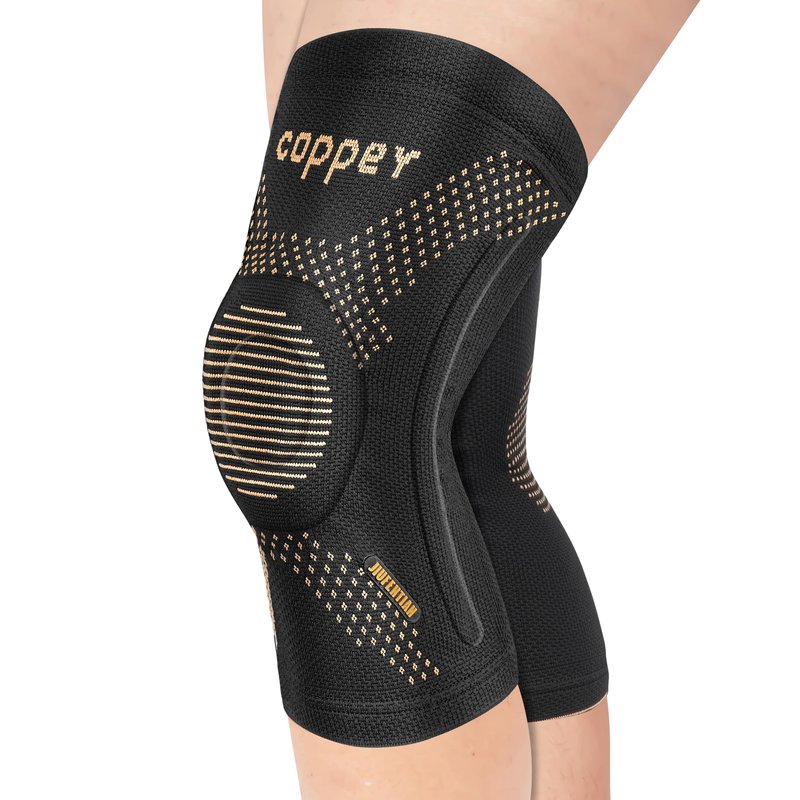 JIUFENTIAN Copper Knee Brace with Spring Support for Women Maximum Support & Enhanced Flexibility - Knee Compression Sleeve for Knee Pain, Arthritis Pain,Running, Meniscus Tear, ACL-Single(X-Large)