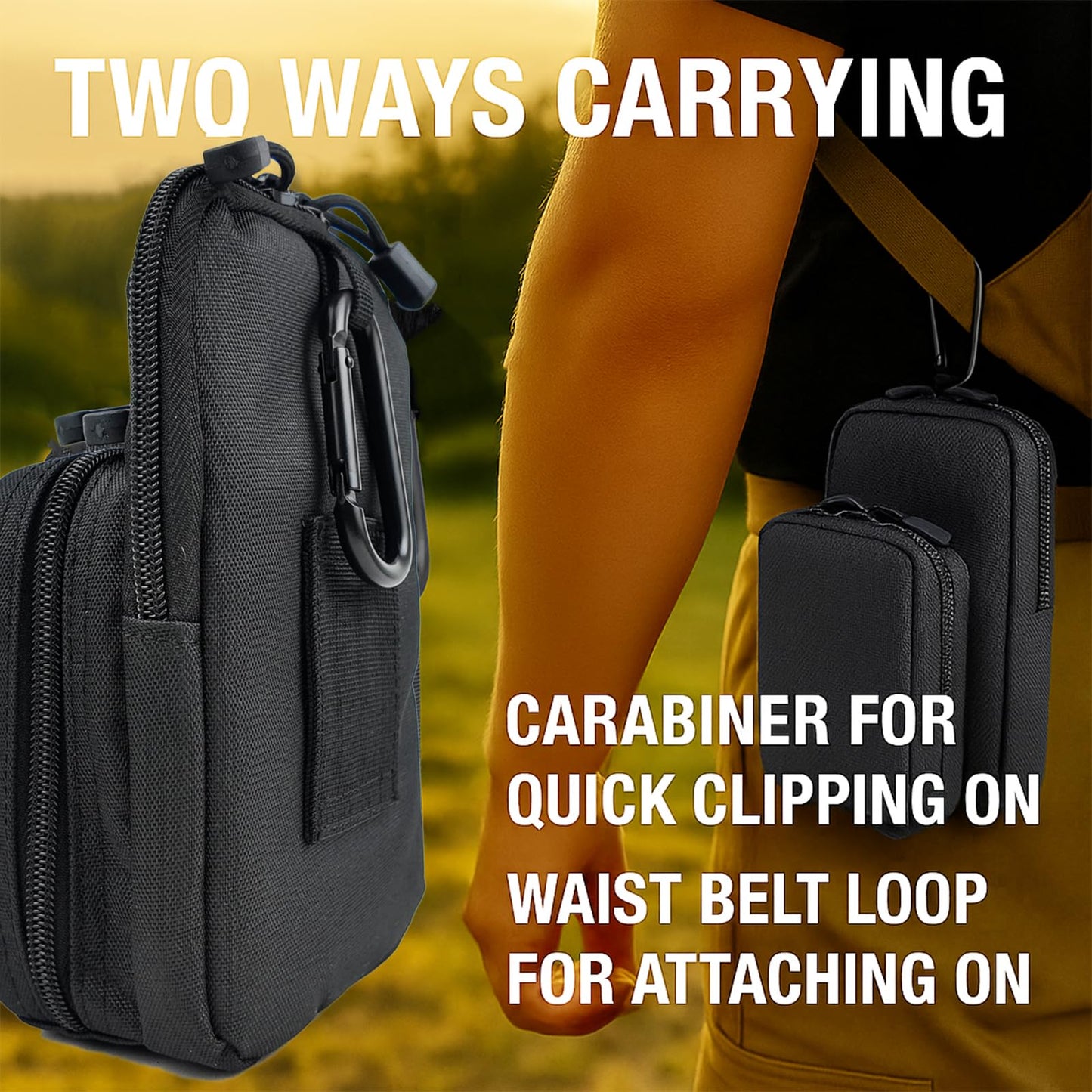 Range Finder Case Rangefinder Holder with Carabiner Universal Fits Rangefinder Case for Golf Hunting