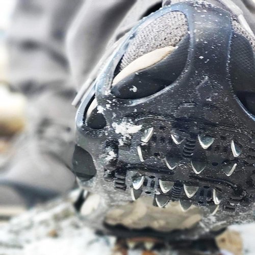 Ice Cleats Crampons for Shoes and Boots Anti Slip Snow Cleats Ice Shoes Grippers 24 Studs Crampons for Hiking Boots Women Men Ice Fishing Winter Walking Jogging
