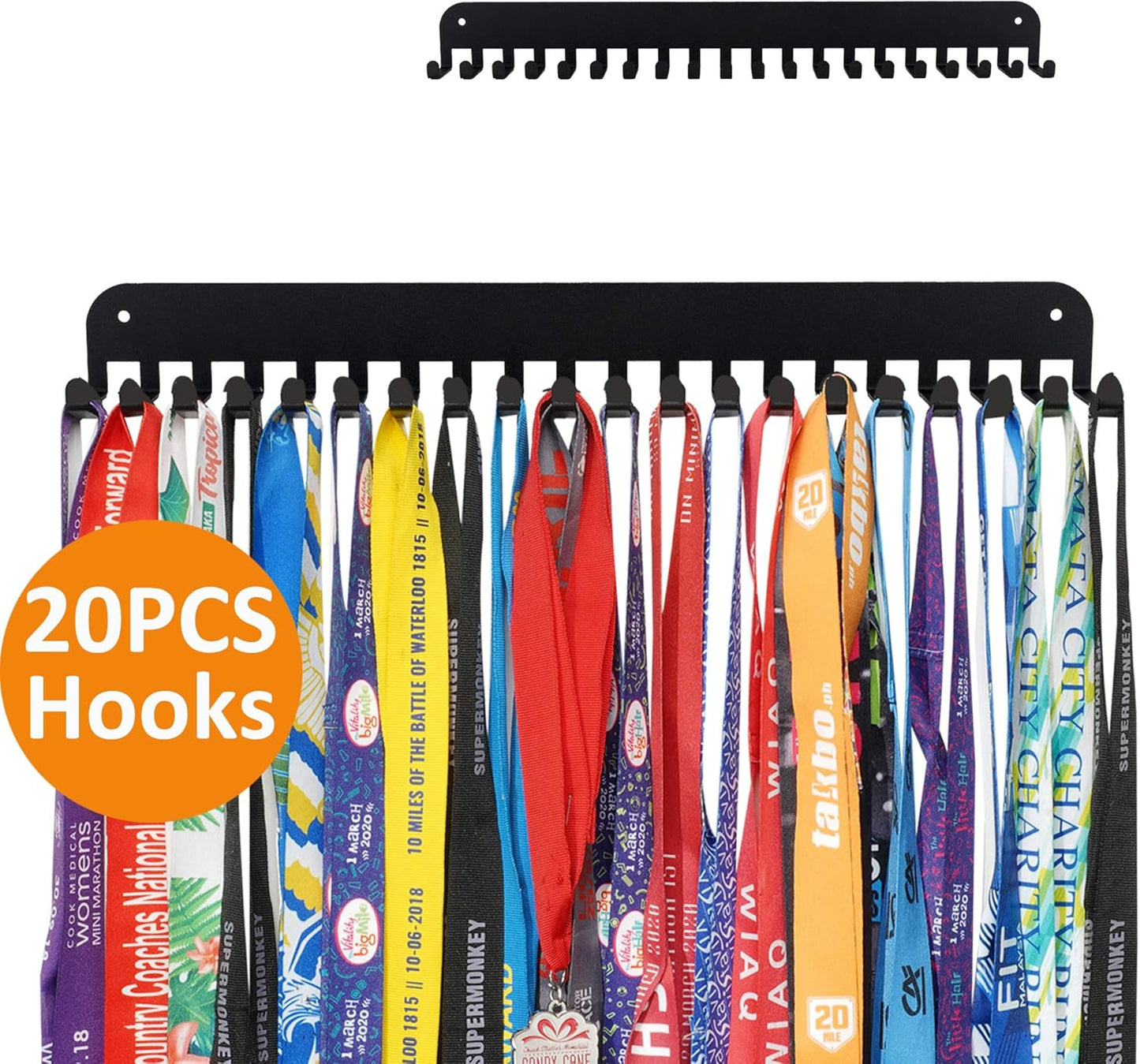 Medal Holder Display Hanger Trophy Shelf - Sturdy Wall Mount Medals Trophys Easy to Install-Race Sports Medal Holder Display Hanger for Gymnastic,Soccer,Runner,Wrest,Football,Basketball