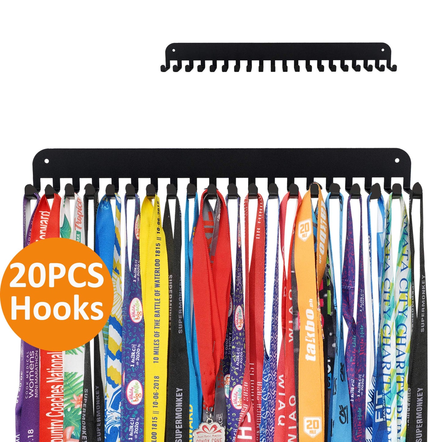 Miayork Runner Medal Hanger Display - Sturdy Marathon Medal Display Easy to Install-Race Medal Holder Wall Hanger for Sports Gymnastic,Soccer,Runner,Wrest,Football,Basketball