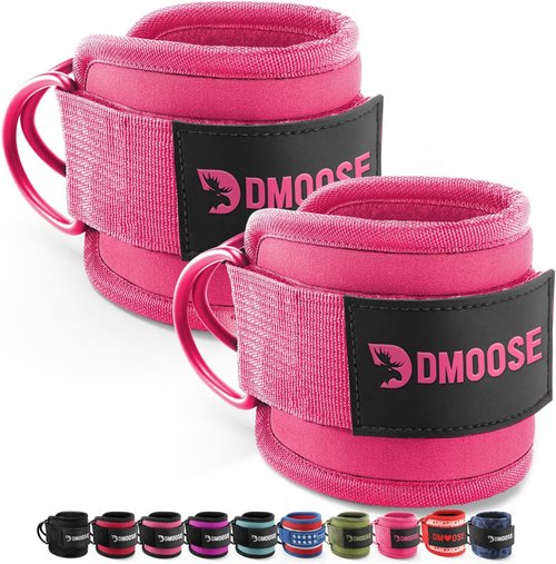 DMoose Fitness Ankle Strap - Premium Padded Cuffs for Cable Machines | Ideal for Booty Workouts & Leg Extensions